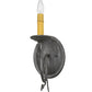 Meyda Lighting 5" Iron Ore Wall Sconce With Amber Faux Candlelight