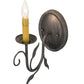 Meyda Lighting 5" Iron Ore Wall Sconce With Amber Faux Candlelight