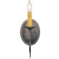 Meyda Lighting 5" Iron Ore Wall Sconce With Amber Faux Candlelight