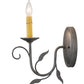Meyda Lighting 5" Iron Ore Wall Sconce With Amber Faux Candlelight