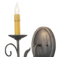 Meyda Lighting 5" Iron Ore Wall Sconce With Amber Faux Candlelight