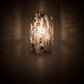 Meyda Lighting 5" Nickel Powder Coat Branches Wall Sconce With Black & White Streamers Shade Glass