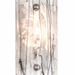 Meyda Lighting 5" Nickel Powder Coat Branches Wall Sconce With Black & White Streamers Shade Glass