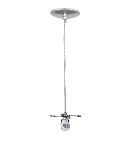 Meyda Lighting 5" Nickel Powdercoat Pendant Light With White Cylinder Shade Glass