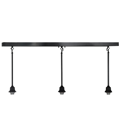 Meyda Lighting 50" 3-Light Craftsman Brown Island Pendant Light Hardware