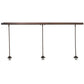 Meyda Lighting 51" 3-Light Mahogany Bronze Ceiling Hanger Island Pendant Light Hardware