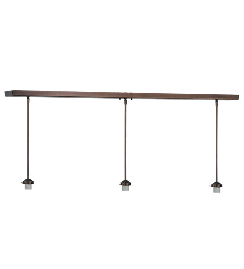 Meyda Lighting 51" 3-Light Mahogany Bronze Ceiling Hanger Island Pendant Light Hardware