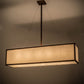 Meyda Lighting 52" 5-Light Autumn Leaf Quadrato Linear Island Pendant Light With Creme Carrara Idalight Shade Glass