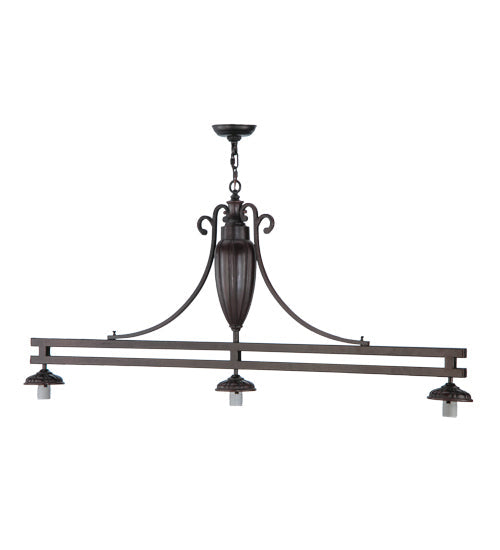 Meyda Lighting 56" 3-Light Mahogany Bronze Island Pendant Light Hardware