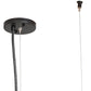 Meyda Lighting 56" LED Solar Black Woburn Pendant Light With Gray Acoustic Material Shade