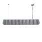 Meyda Lighting 56" LED Solar Black Woburn Pendant Light With Gray Acoustic Material Shade