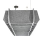 Meyda Lighting 56" LED Solar Black Woburn Pendant Light With Gray Acoustic Material Shade