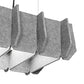 Meyda Lighting 56" LED Solar Black Woburn Pendant Light With Gray Acoustic Material Shade