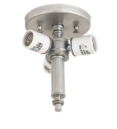 Meyda Lighting 5"W x 8"H 3-Light Brushed Nickel Flush Mount Light Hardware