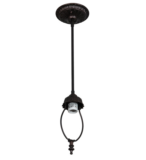 Meyda Lighting 6" Mahogany Bronze Inverted Pendant Light Hardware