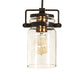 Meyda Lighting 6" Timeless Bronze Vein Pendant Light With Clear Shade Glass
