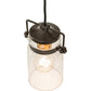 Meyda Lighting 6" Timeless Bronze Vein Pendant Light With Clear Shade Glass