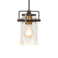 Meyda Lighting 6" Timeless Bronze Vein Pendant Light With Clear Shade Glass