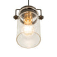 Meyda Lighting 6" Timeless Bronze Vein Pendant Light With Clear Shade Glass