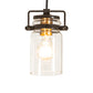 Meyda Lighting 6" Timeless Bronze Vein Pendant Light With Clear Shade Glass