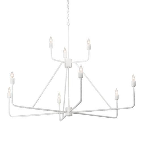 Meyda Lighting 60" 9-Light Furniture White Chandelier