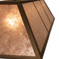 Meyda Lighting 60" 9-Light Tyler Bronze Tri-Panel Island Pendant Light With Silver Mica Shade Glass