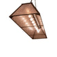 Meyda Lighting 60" 9-Light Tyler Bronze Tri-Panel Island Pendant Light With Silver Mica Shade Glass