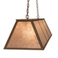 Meyda Lighting 60" 9-Light Tyler Bronze Tri-Panel Island Pendant Light With Silver Mica Shade Glass