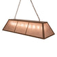 Meyda Lighting 60" 9-Light Tyler Bronze Tri-Panel Island Pendant Light With Silver Mica Shade Glass