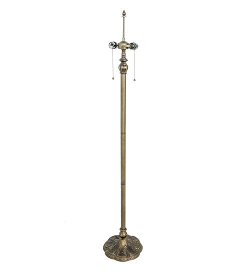 Meyda Lighting 61" 2-Light Antique Brass Mission Floor Lamp Base