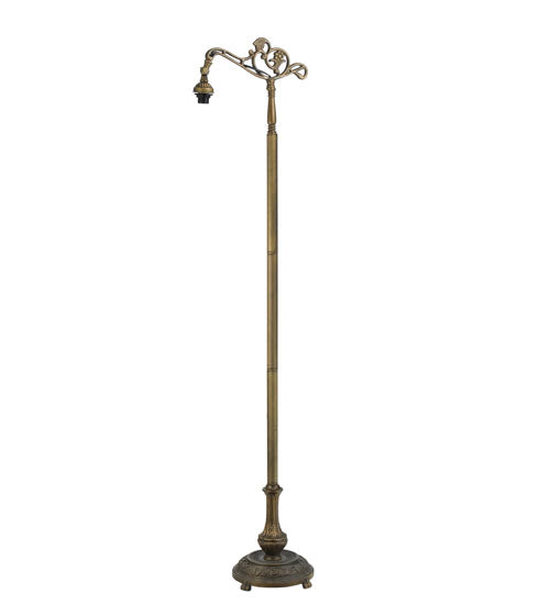 Meyda Lighting 63" Mahogany Bronze Bridge Arm Floor Lamp Base With 2.25 Fitter Hardware