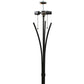 Meyda Lighting 66" 3-Light Black Wrought Iron Curved Arm Floor Lamp Base