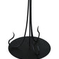 Meyda Lighting 67" 3-Light Black Powdercoat Wrought Iron Serpentine Floor Lamp Base