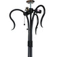 Meyda Lighting 67" 3-Light Black Powdercoat Wrought Iron Serpentine Floor Lamp Base