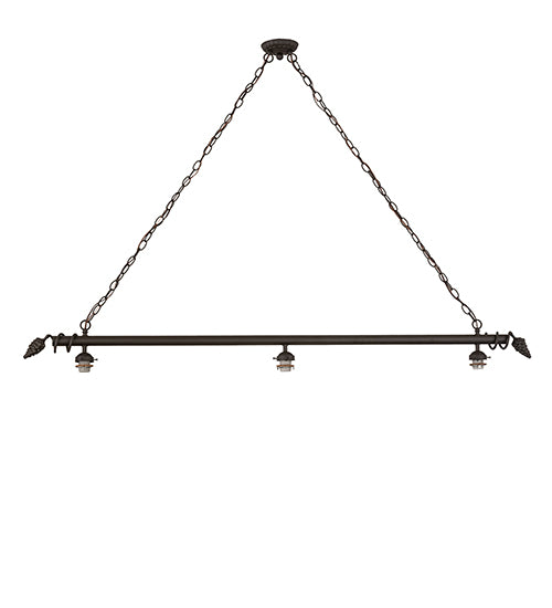 Meyda Lighting 67" 3-Light Oil Rubbed Bronze Island Pendant Light Hardware