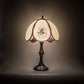 Meyda Lighting 68597 22" Mahogany Bronze Table Lamp With Multi-Colored Shade Glass