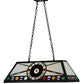 Meyda Lighting 8 Ball Personalized 39" 9-Light Black Elvis Island Pendant Light With White Shade Glass