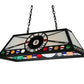 Meyda Lighting 8 Ball Personalized 39" 9-Light Black Elvis Island Pendant Light With White Shade Glass