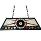 Meyda Lighting 8 Ball Personalized 39" 9-Light Black Elvis Island Pendant Light With White Shade Glass