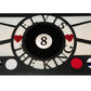Meyda Lighting 8 Ball Personalized 39" 9-Light Black Elvis Island Pendant Light With White Shade Glass