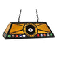 Meyda Lighting 8 Ball Personalized 39" 9-Light Black Marin's Bar & Grill Island Pendant Light With Honey Amber Shade Glass