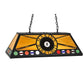 Meyda Lighting 8 Ball Personalized 39" 9-Light Black Marin's Bar & Grill Island Pendant Light With Honey Amber Shade Glass