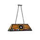 Meyda Lighting 8 Ball Personalized 39" 9-Light Black Marin's Bar & Grill Island Pendant Light With Honey Amber Shade Glass