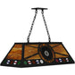 Meyda Lighting 8 Ball Personalized 39" 9-Light Textured Black Drip Drop Tavern Island Pendant Light With Honey Amber Art Shade Glass