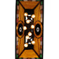Meyda Lighting 8 Ball Personalized 39" 9-Light Textured Black Drip Drop Tavern Island Pendant Light With Honey Amber Art Shade Glass