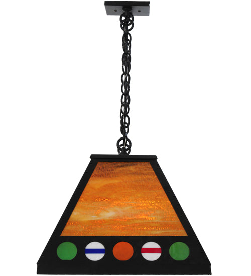 Meyda Lighting 8 Ball Personalized 39" 9-Light Textured Black Drip Drop Tavern Island Pendant Light With Honey Amber Art Shade Glass