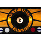 Meyda Lighting 8 Ball Personalized 39" 9-Light Textured Black Drip Drop Tavern Island Pendant Light With Honey Amber Art Shade Glass