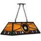 Meyda Lighting 8 Ball Personalized 39" 9-Light Textured Black Drip Drop Tavern Island Pendant Light With Honey Amber Art Shade Glass