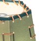 Meyda Lighting 8" Green Faux Leather & Rawhide Hexagon Shade