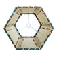 Meyda Lighting 8" Green Faux Leather & Rawhide Hexagon Shade